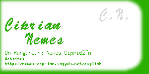 ciprian nemes business card